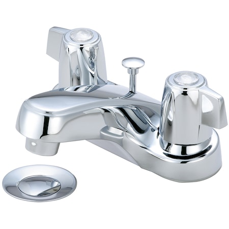 Olympia Faucets Two Handle Bathroom Faucet, NPSM, Centerset, Polished Chrome, Weight: 2.4 L-7290